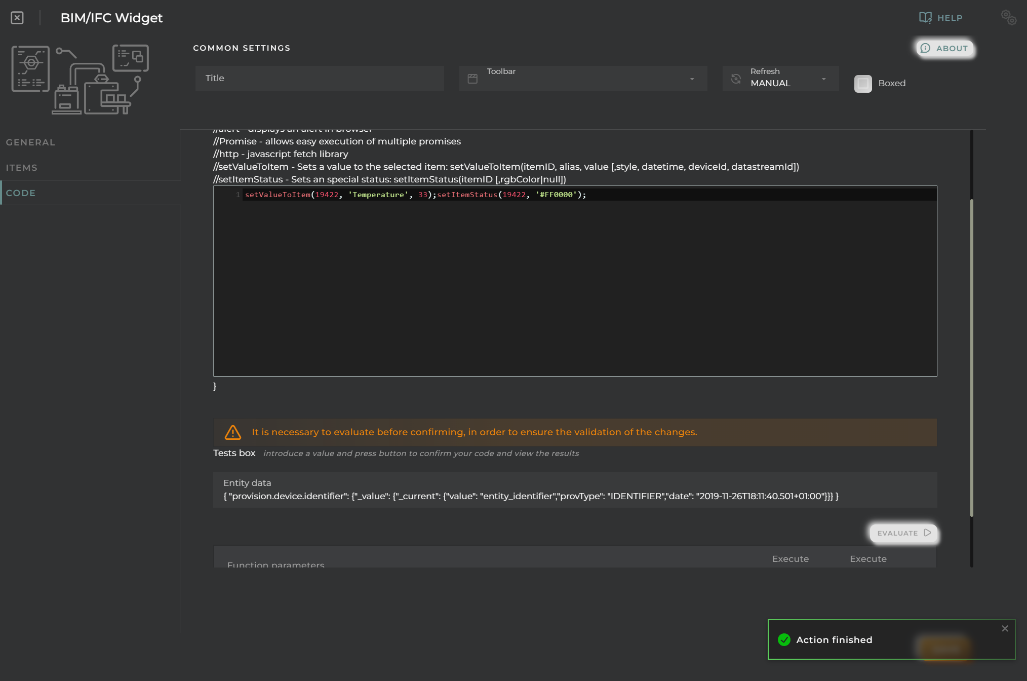 BIM/IFC Code Configuration