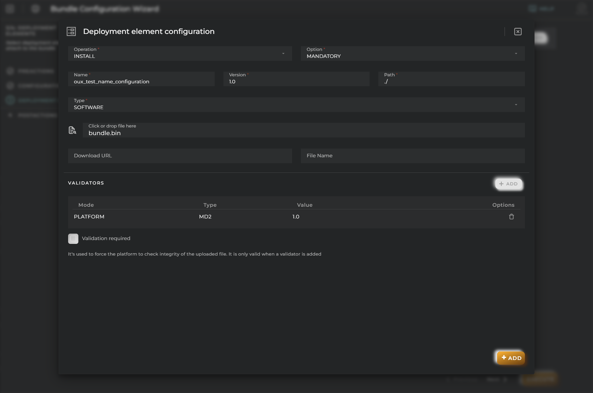 DeployElementConfiguration