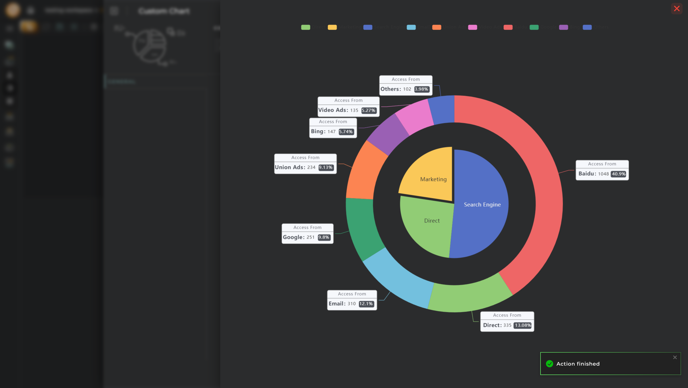 Custom chart code preview