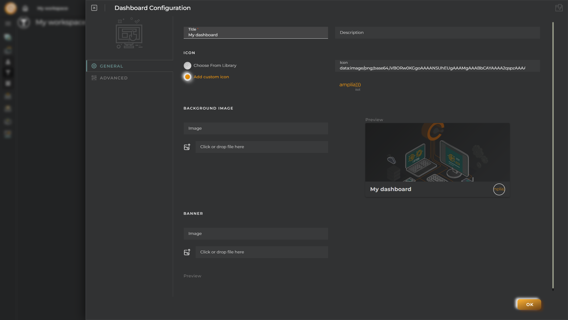 Dashboard configuration general