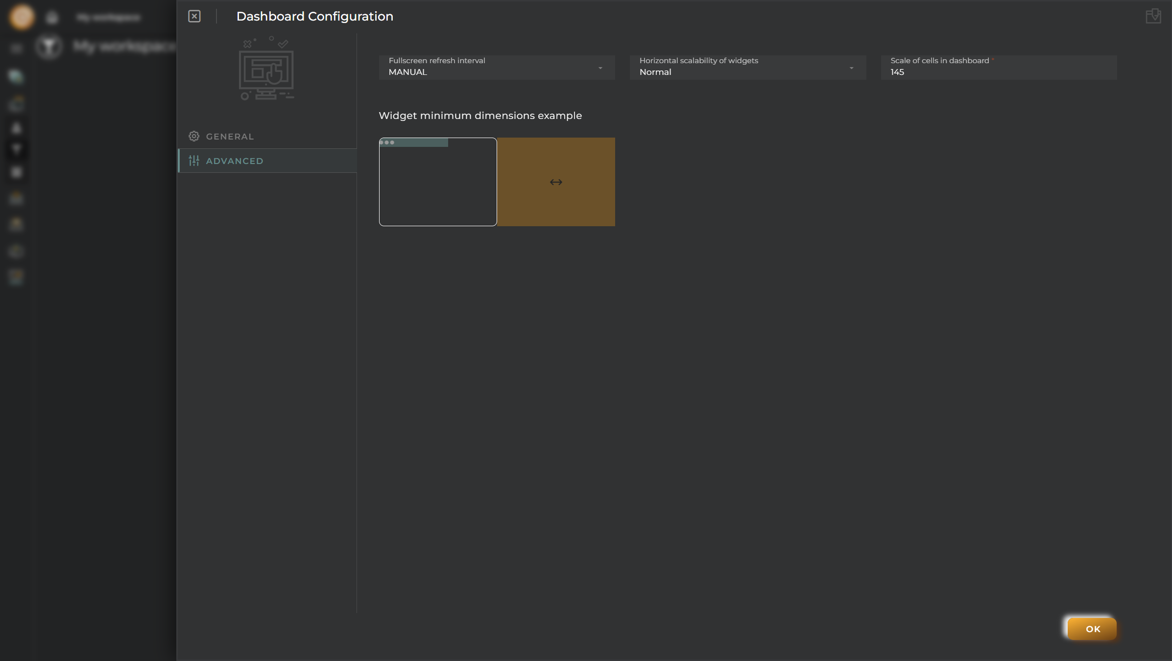 Dashboard configuration advanced