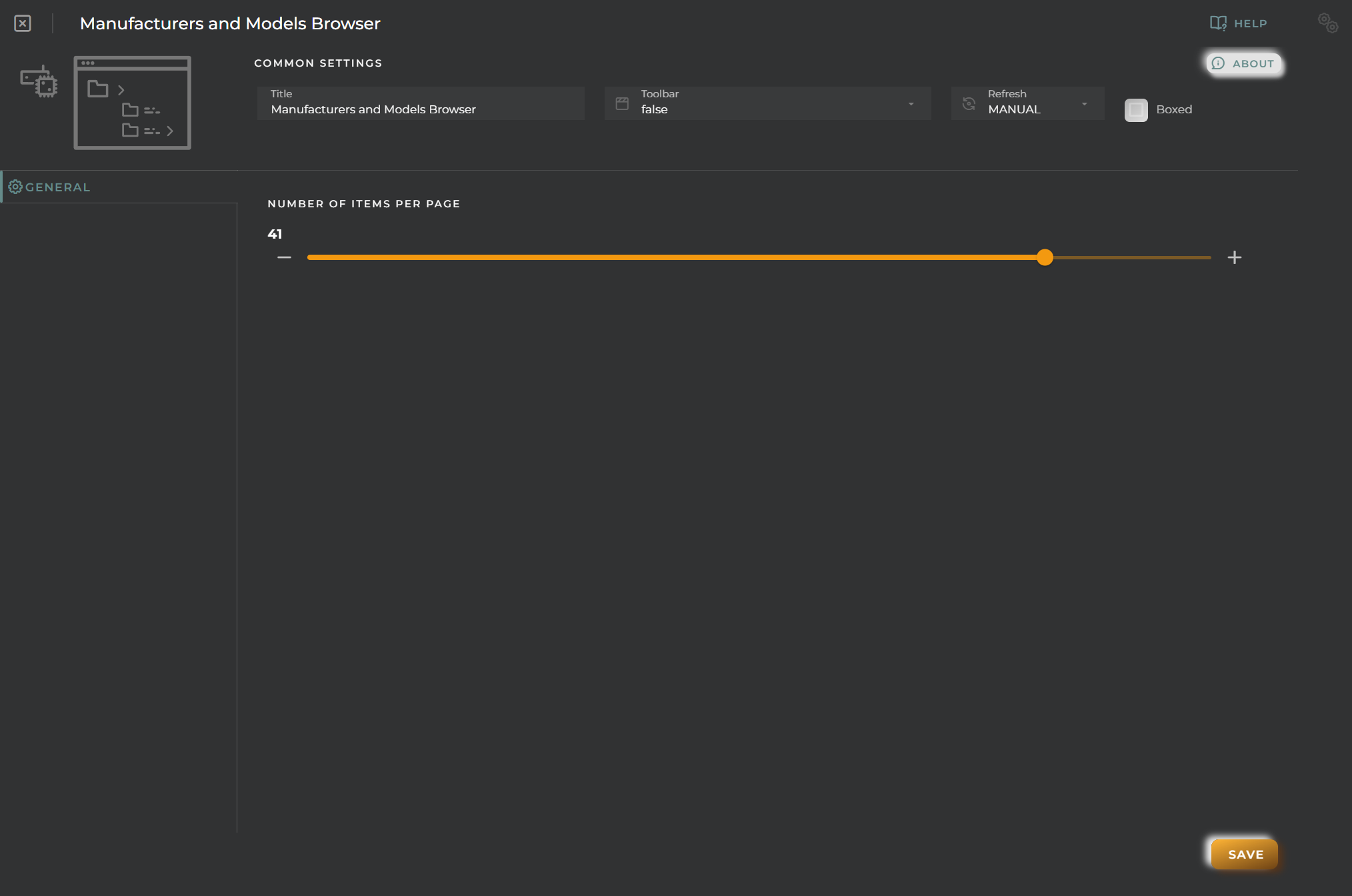 Manufacturers and Models Code Configuration