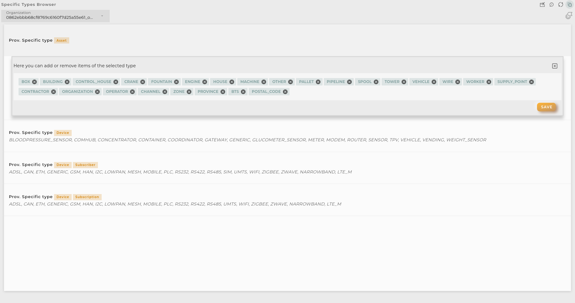 Specific types Browser specific Actions