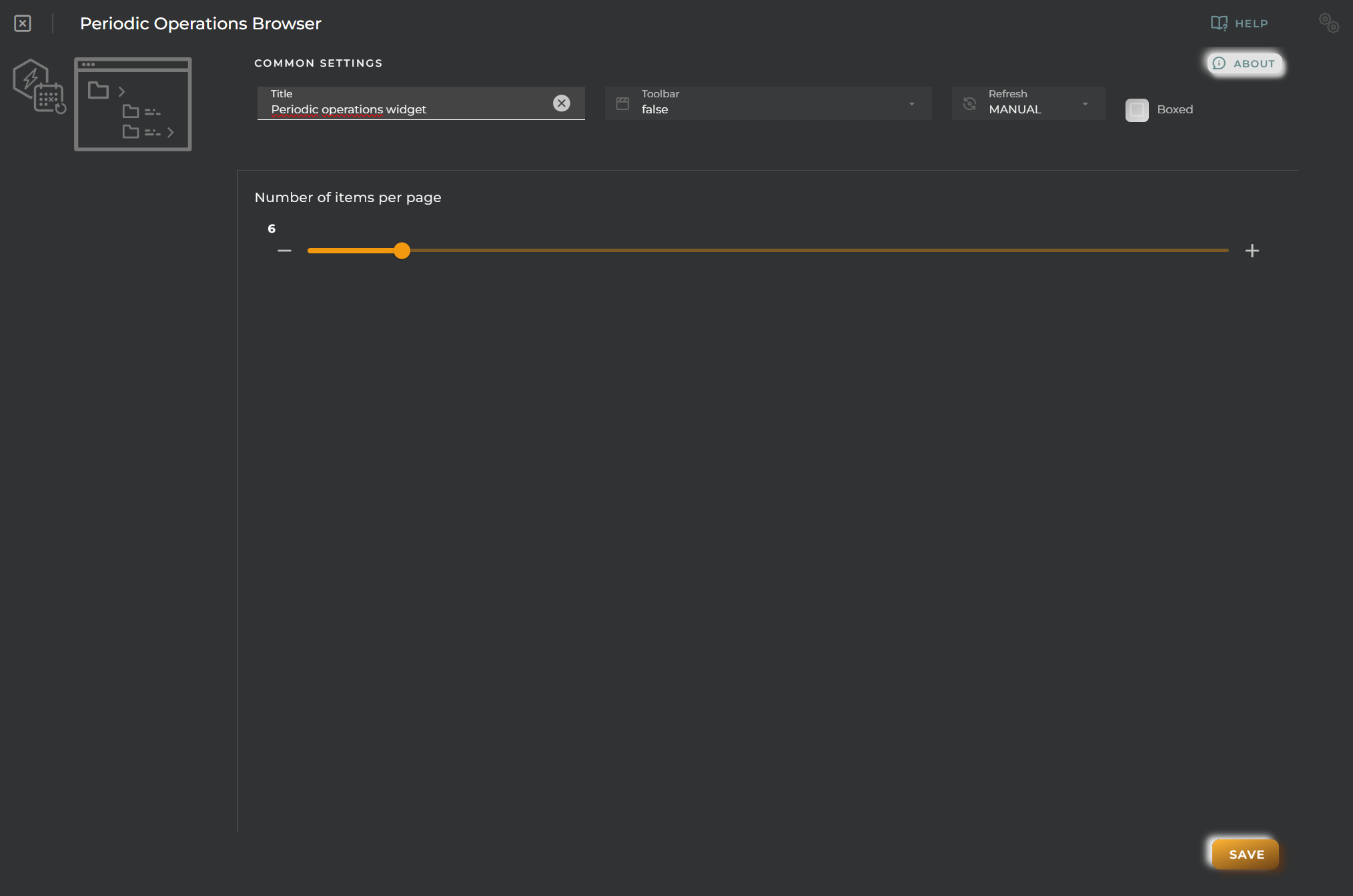 Periodic Operations Configuration