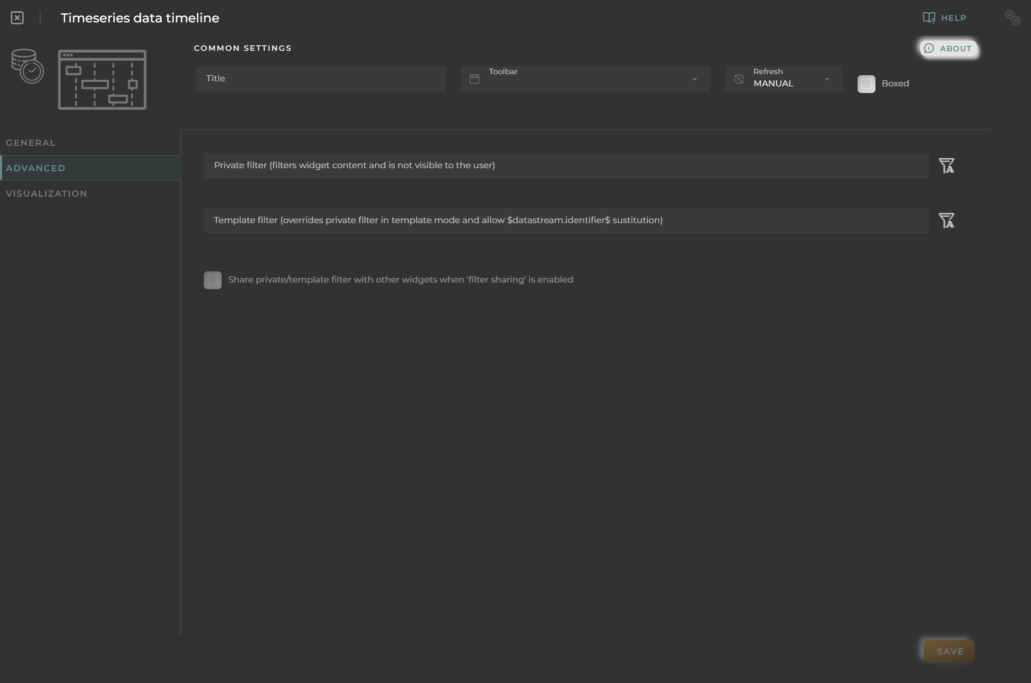 Time Series Timeline Advanced Configuration